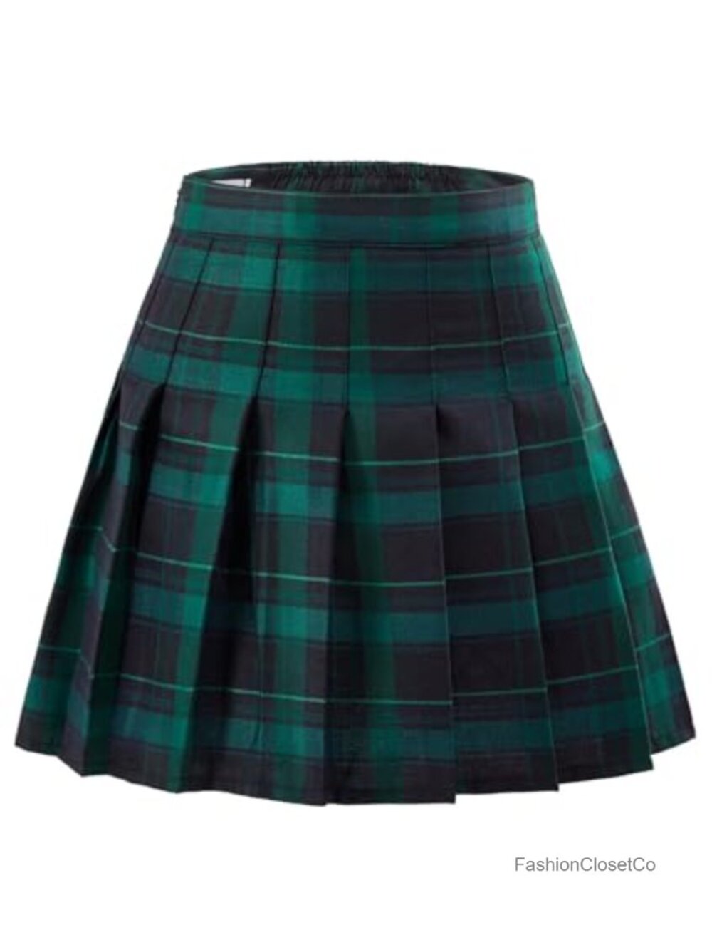 High Waisted Pleated Skirt with Built-in Shorts A-Line Skort
